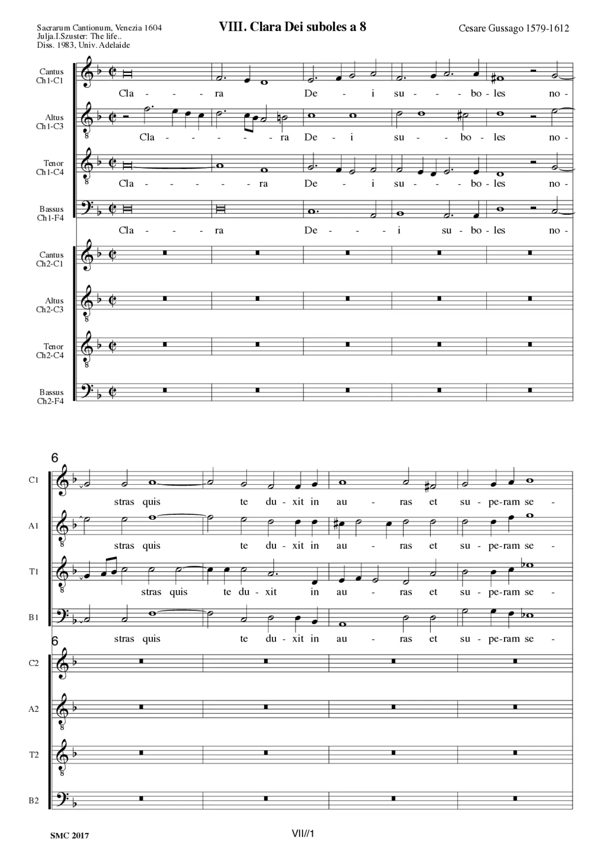 Clara Dei suboles a 8 - Page 1