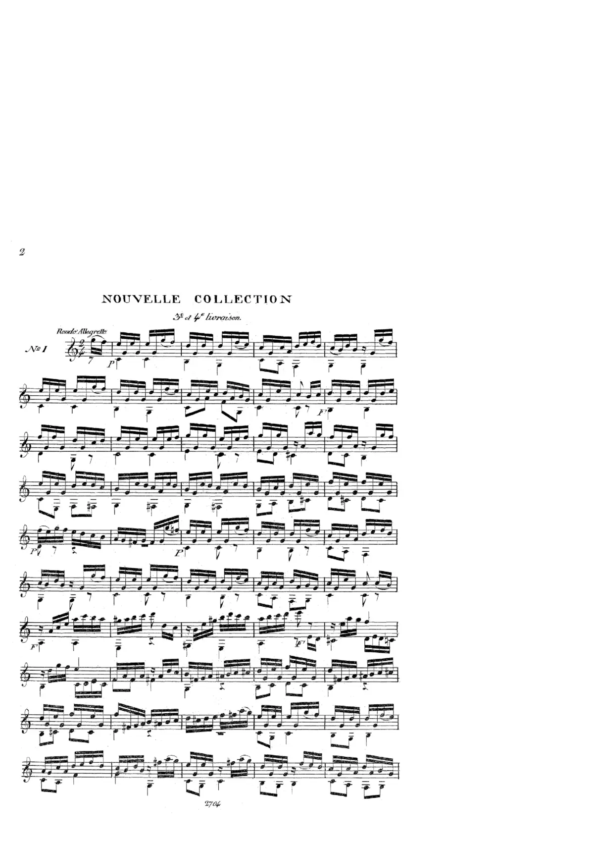 Douze Petites Pieces pour Guitare ou Lyre, Op.3 - Page 1