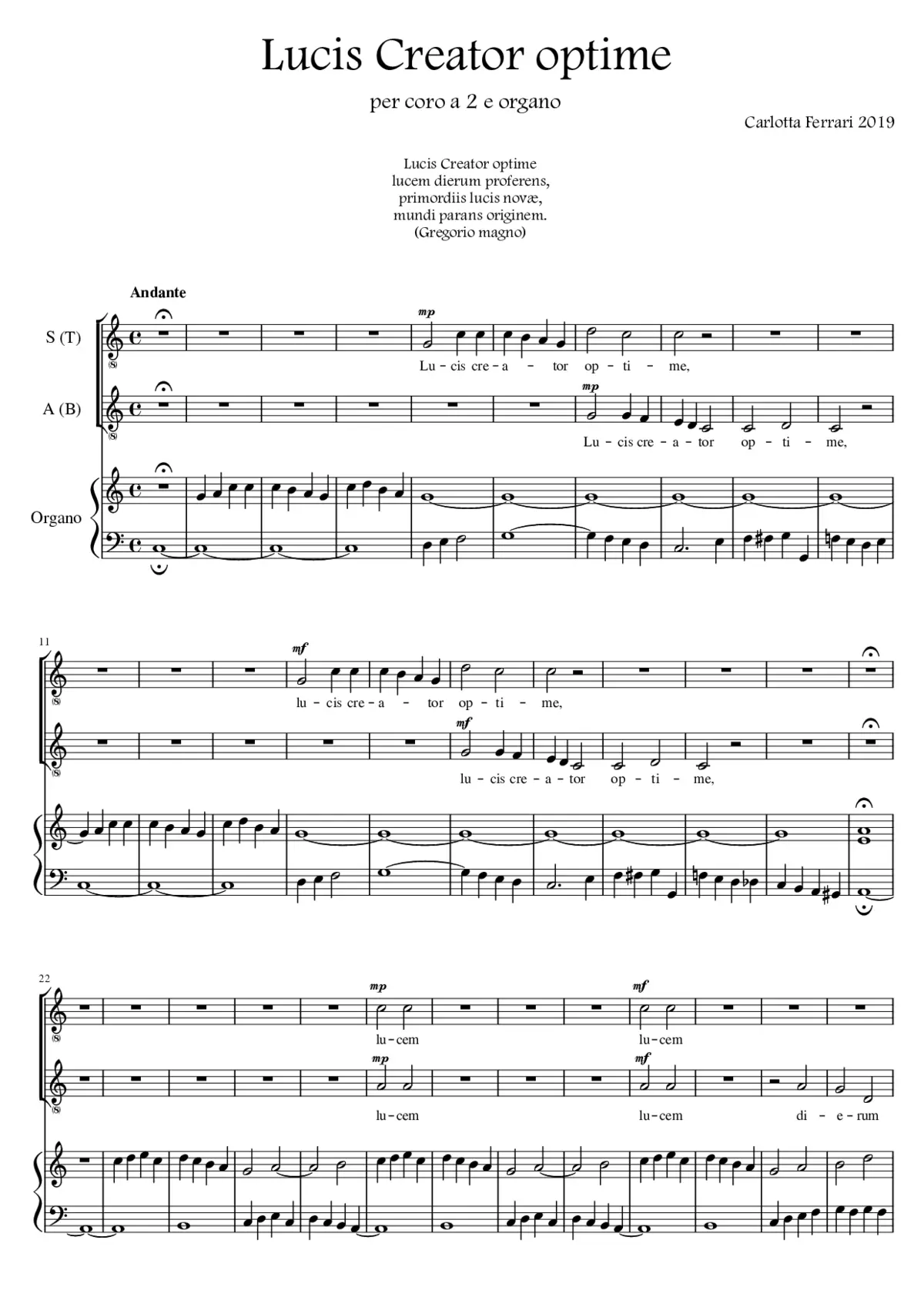 Lucis Creator optime - Page 1