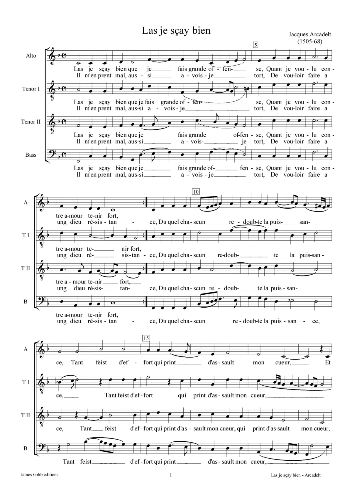 Las, je sçay bien - Page 1