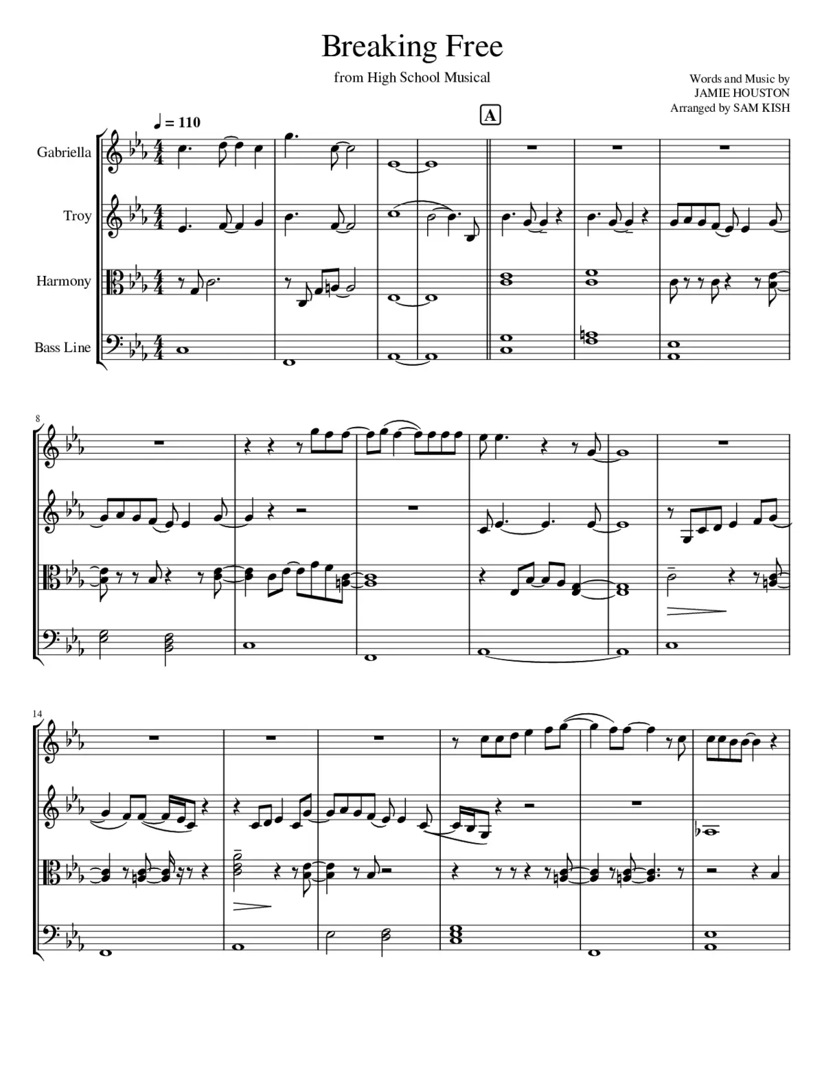 high school musical - breaking free - Page 1