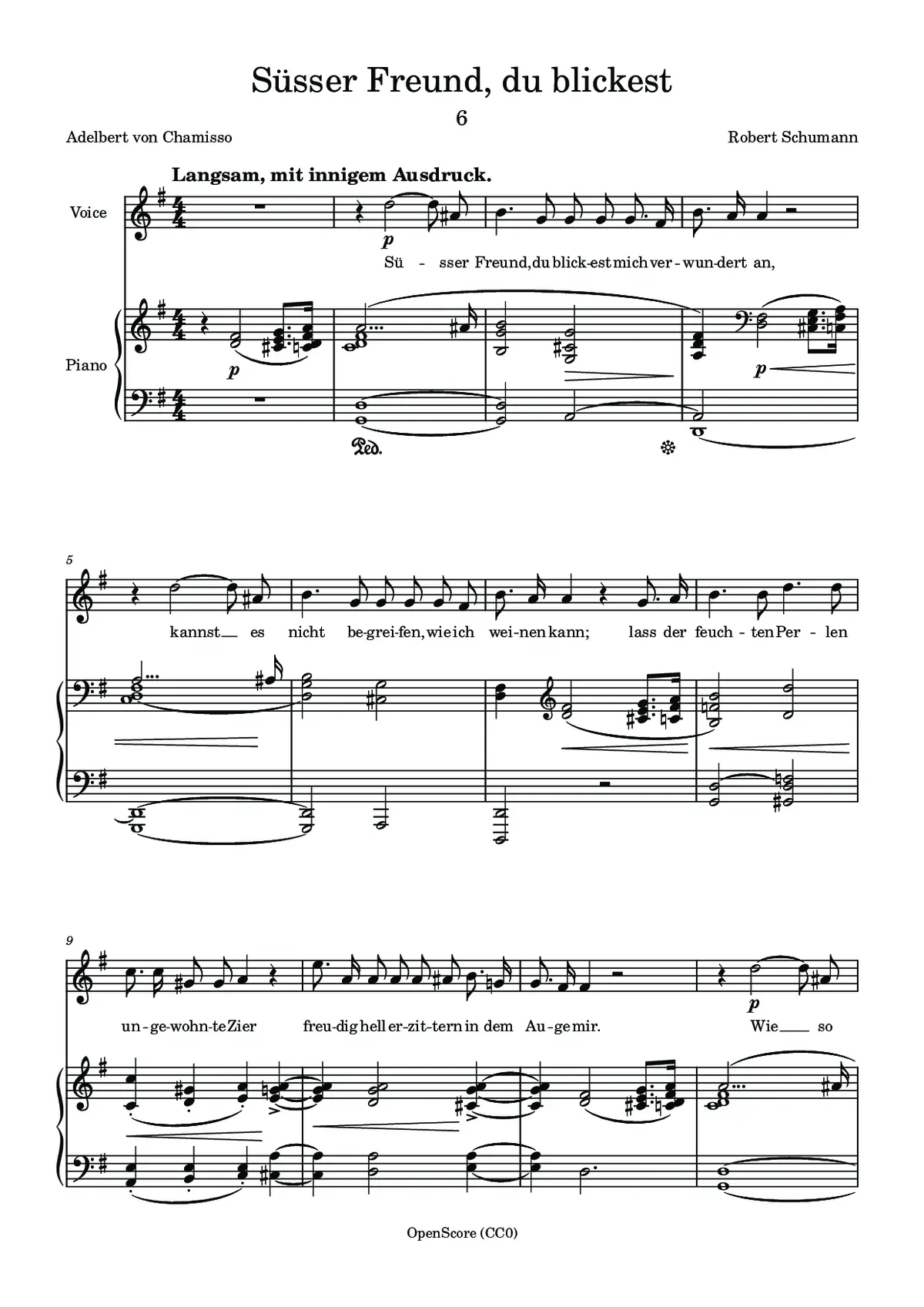 Süsser Freund, du blickest - Page 1