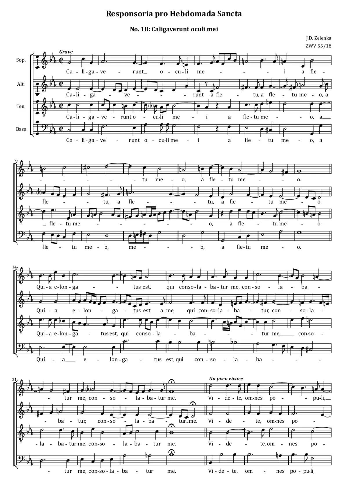 Caligaverunt oculi mei, ZWV 55:18 - Page 1
