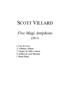 Five Magi Antiphons