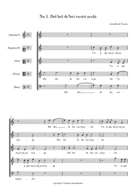 Del bel de bei vostri occhi
