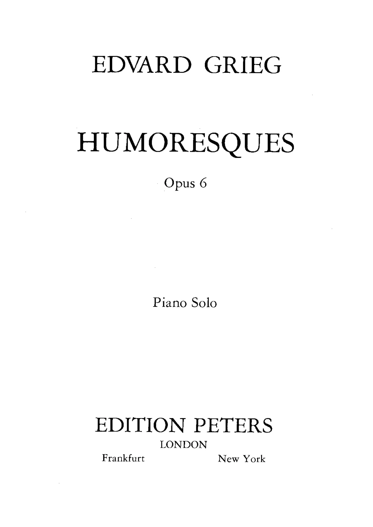 4 Humoresques - Page 1