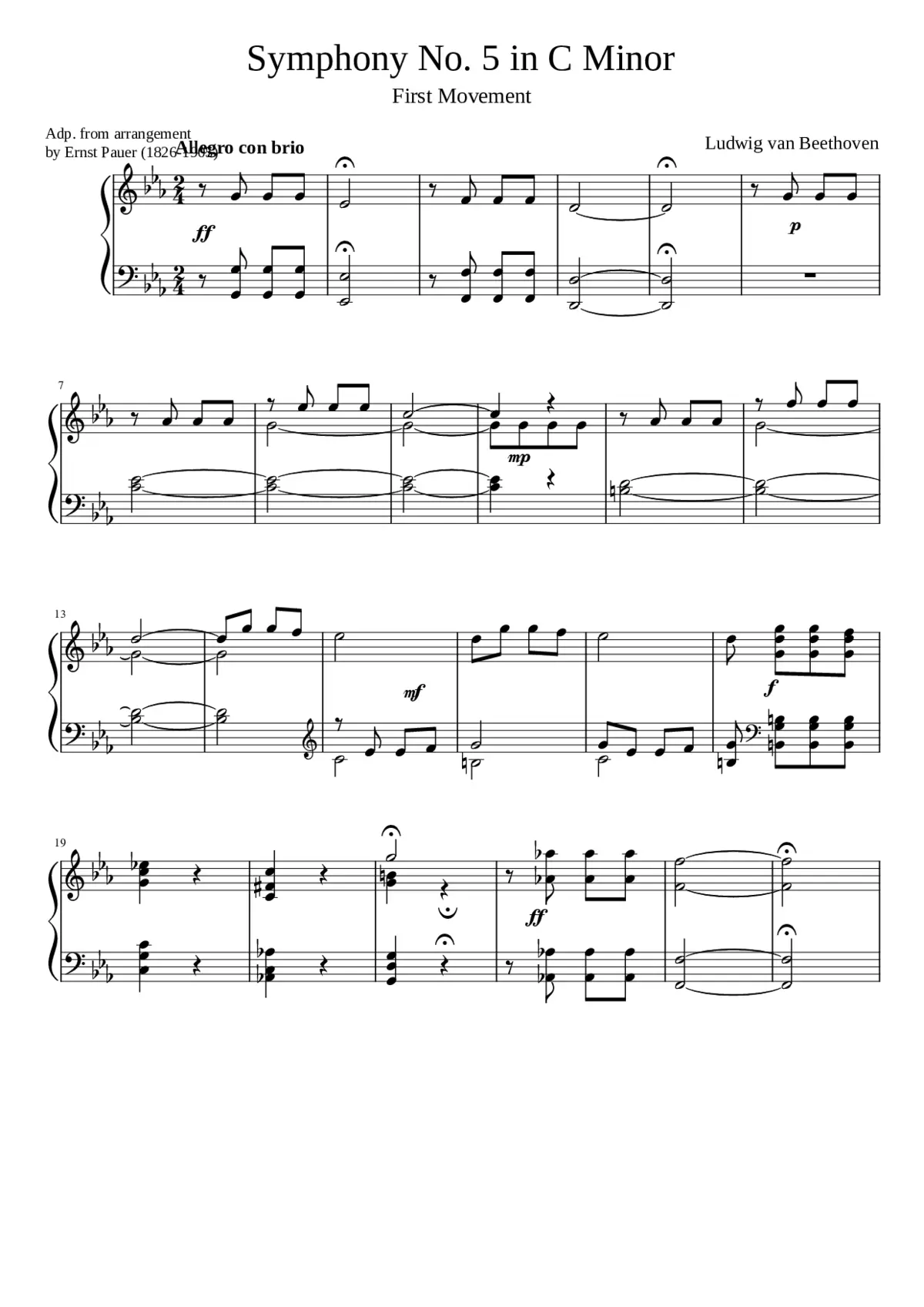 Symphony No.5 Op.67 - Page 1