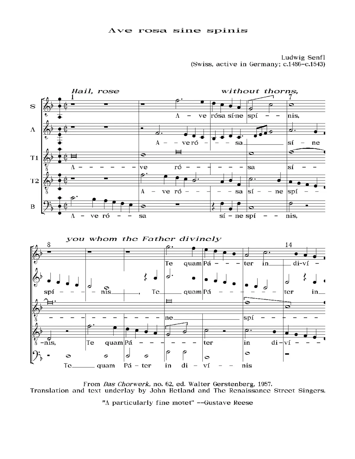Ave rosa sine spinis - Page 1