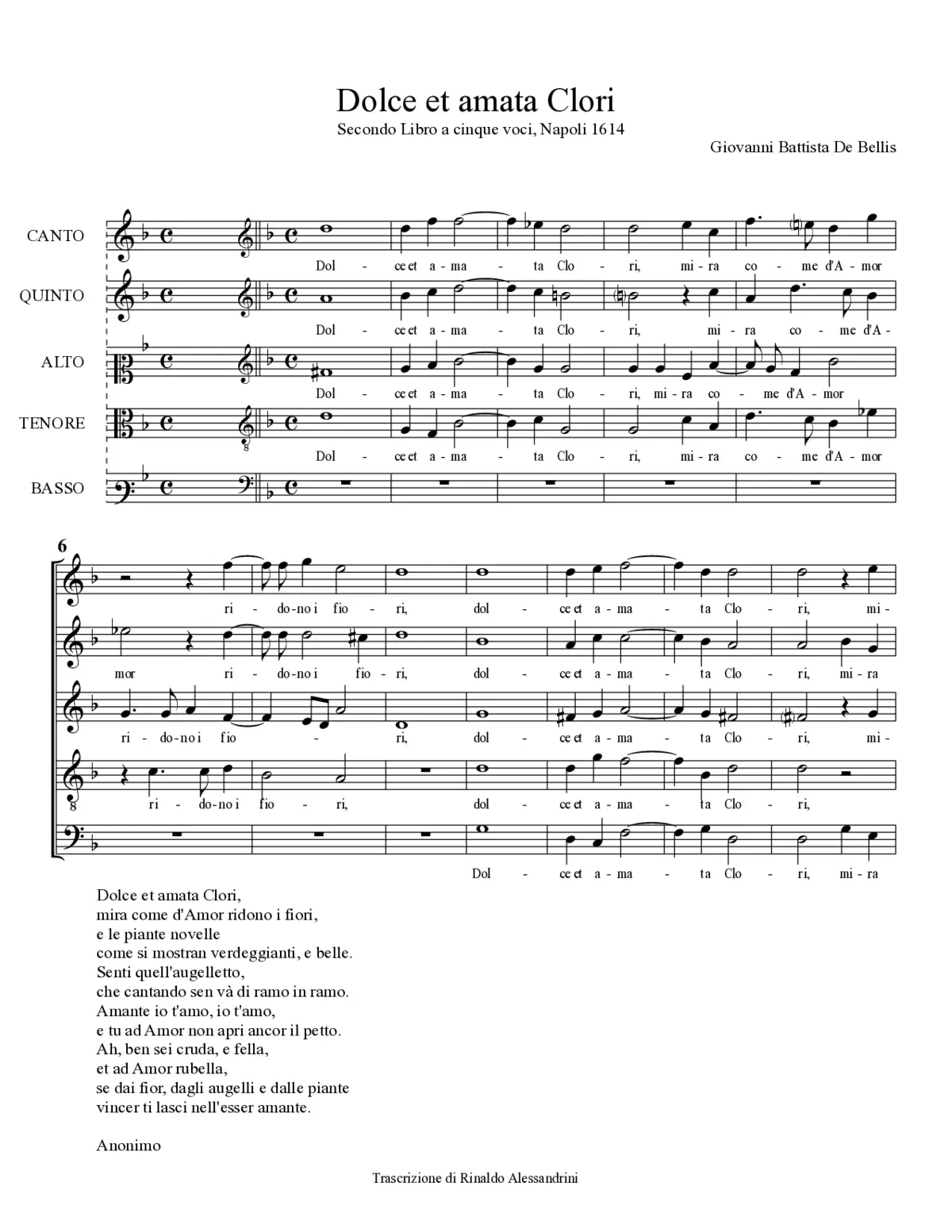 Dolce et amata Clori - Page 1