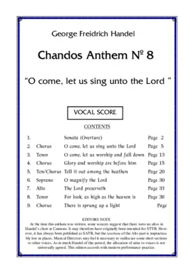 O come, let us sing unto the Lord, HWV 253