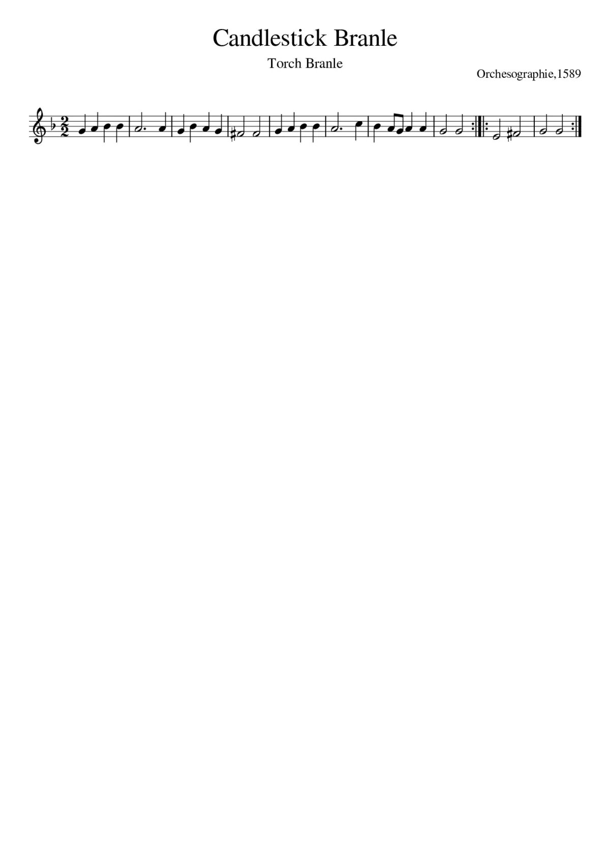 Candlestick Branle - Page 1