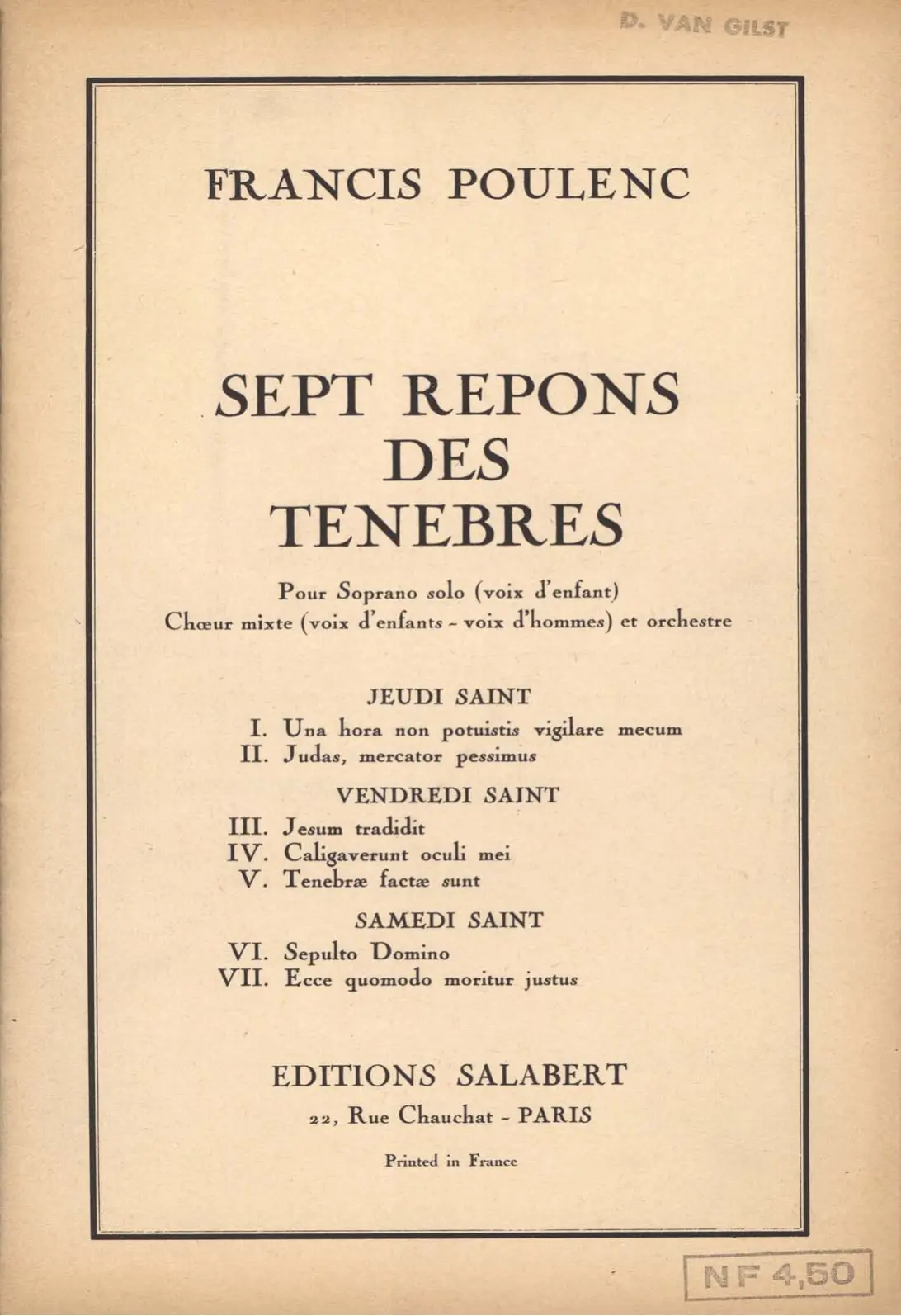 Sept Répons des Ténèbres - Page 1
