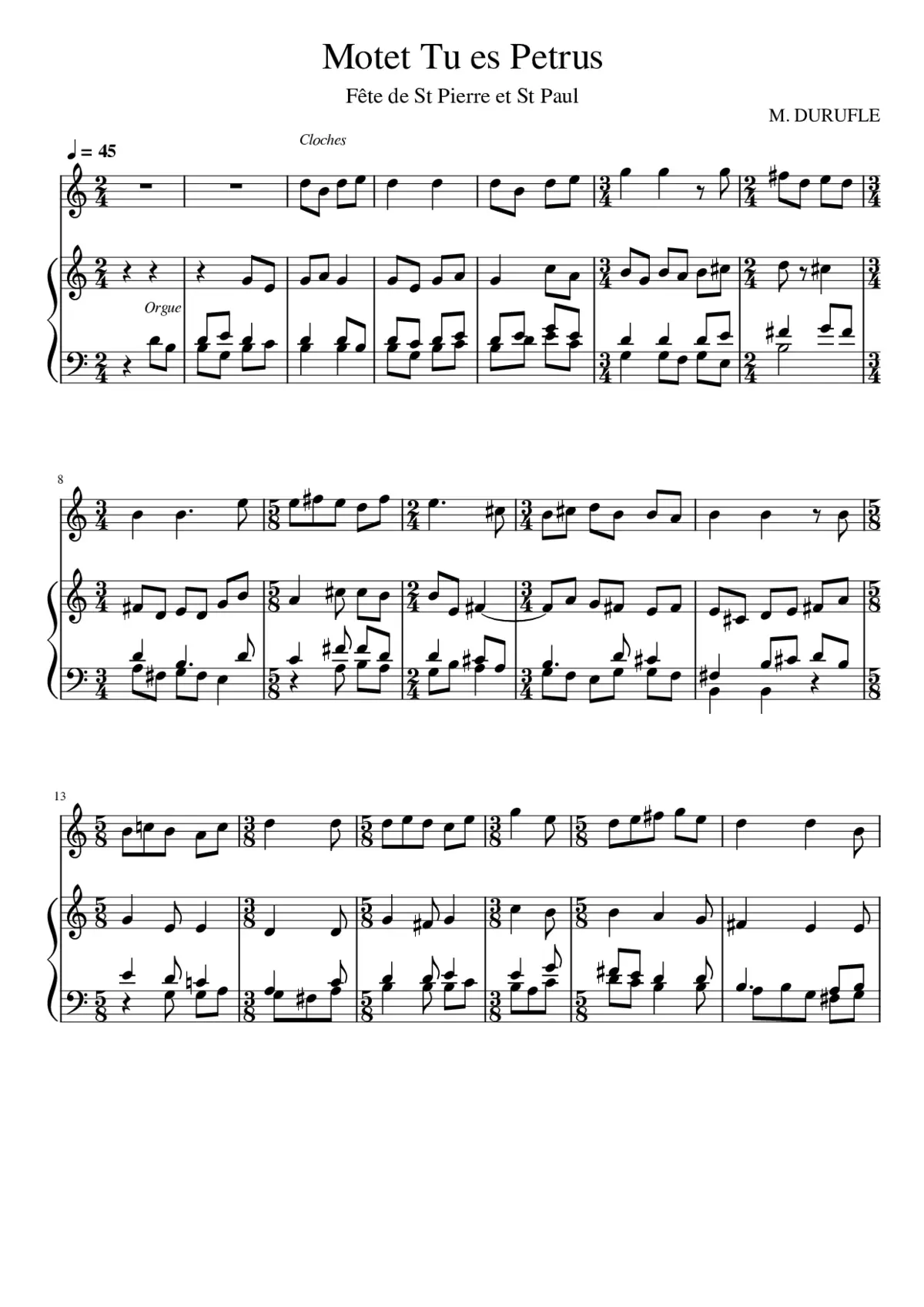 Motet Tu es Petrus - Page 1