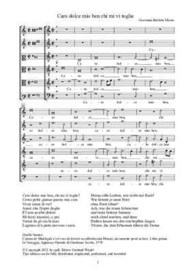 Caro dolce mio ben chi mi vi toglie