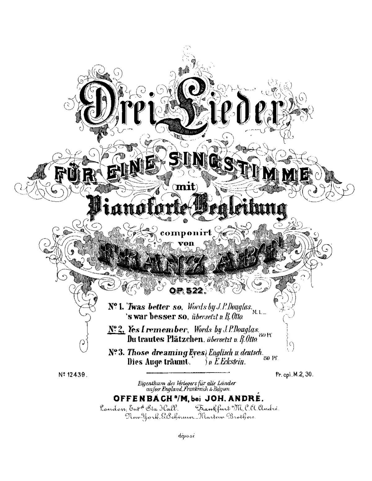 3 Lieder - Page 1