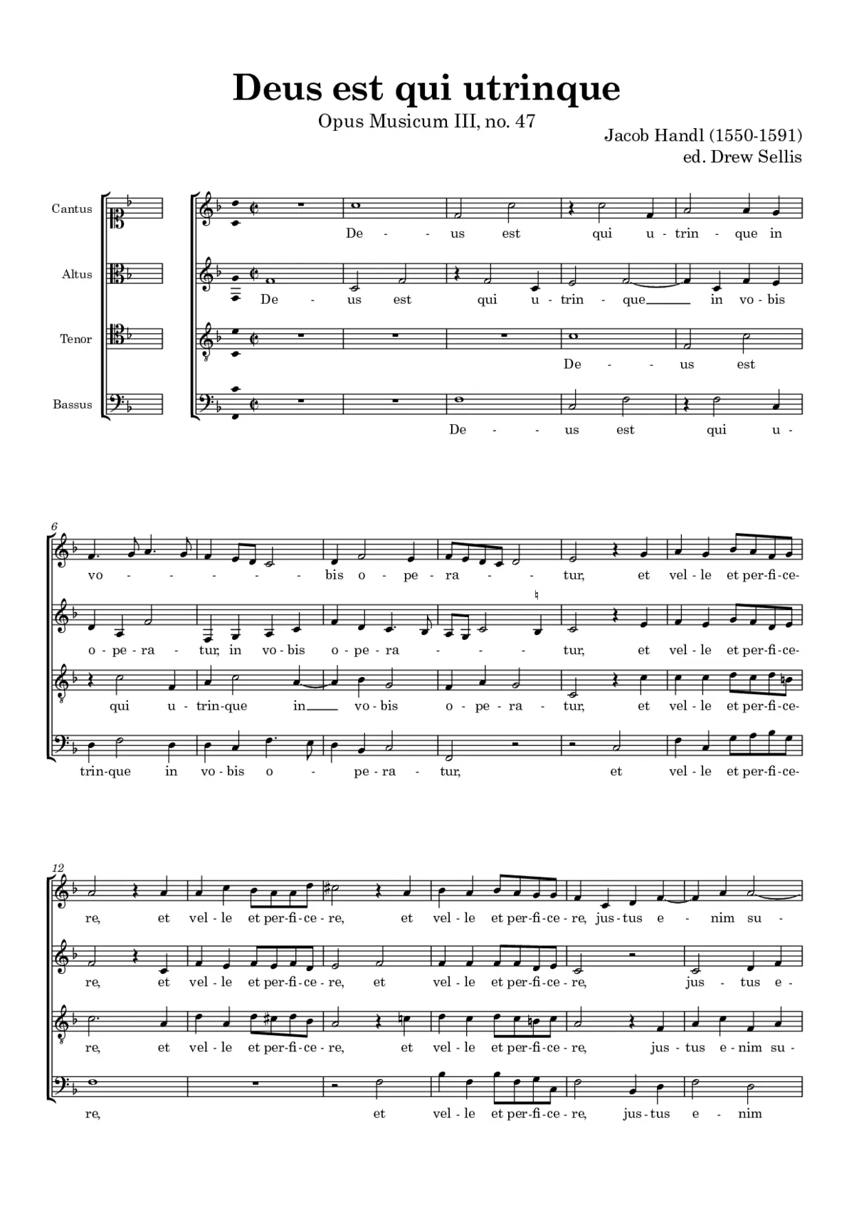 Deus est qui utrinque - Page 1