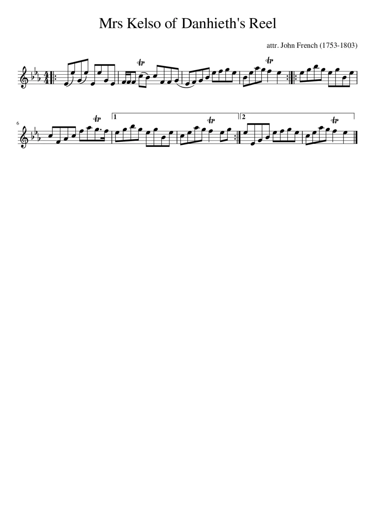 Mrs Kelso of Danhieth's Reel - Page 1