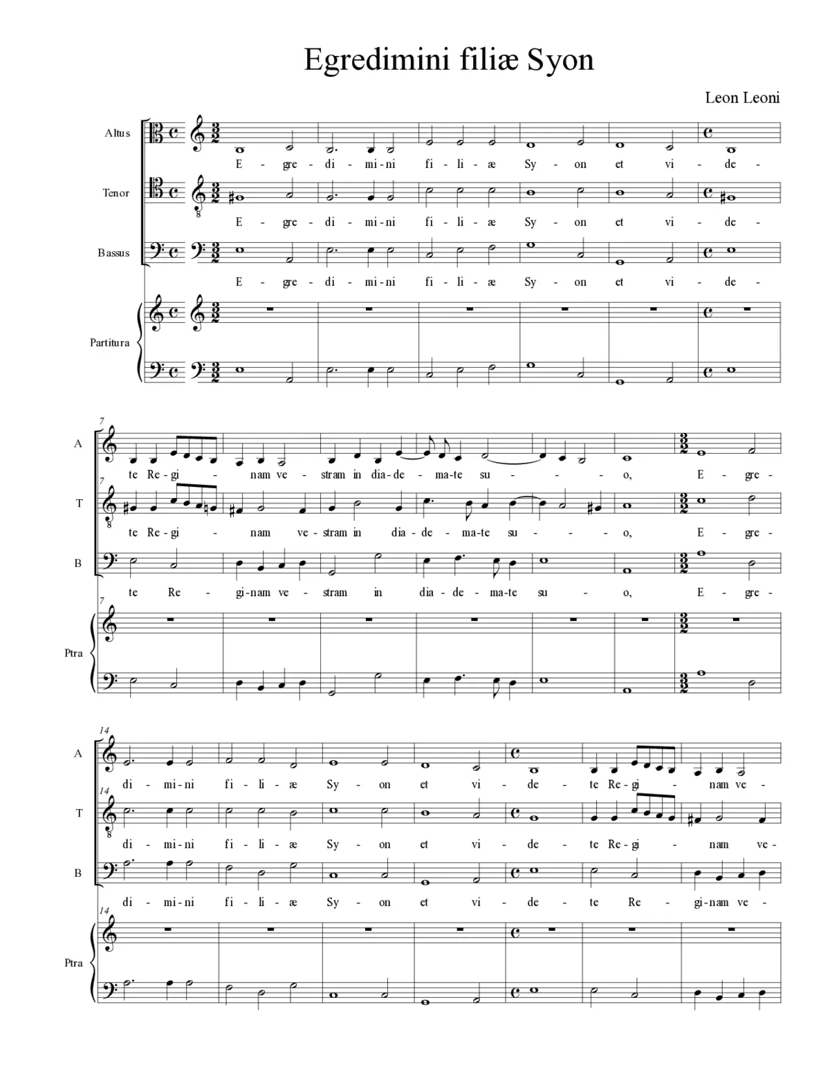 Egredimini filiæ Syon - Page 1