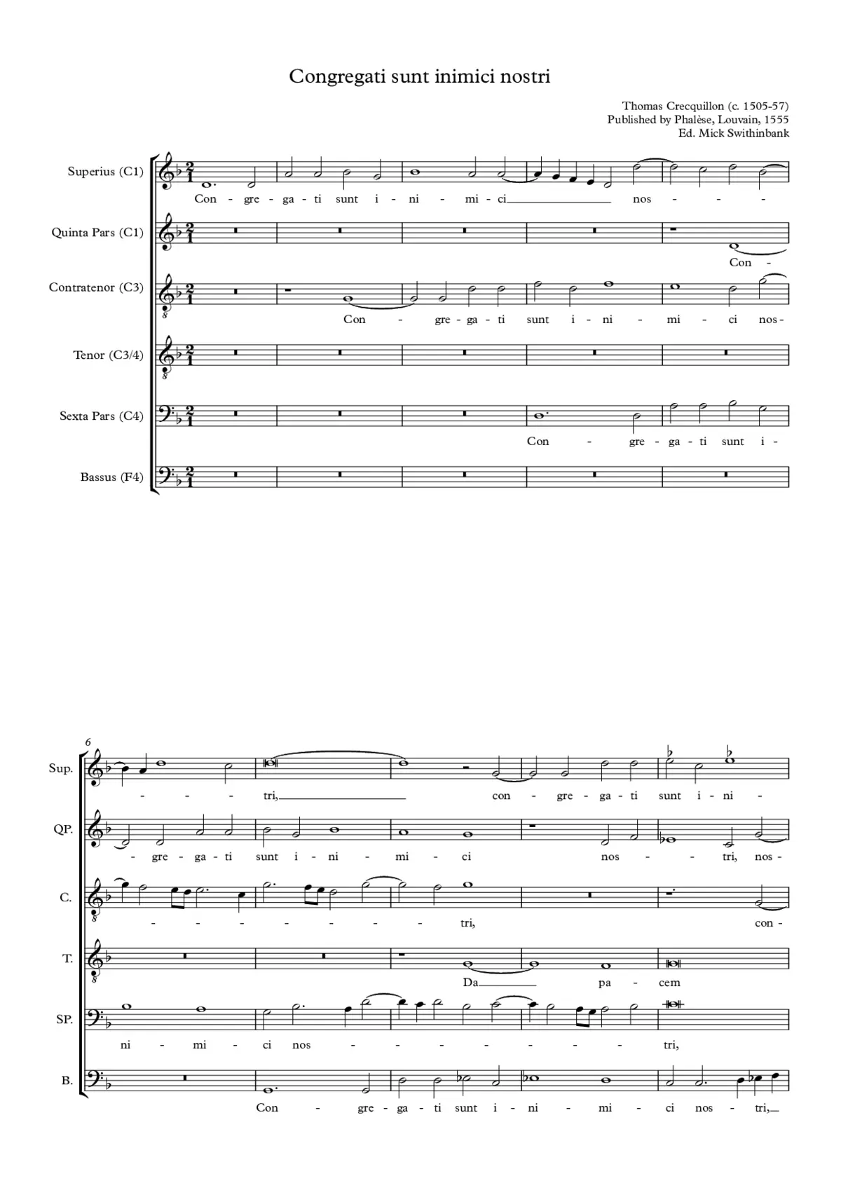 Congregati sunt inimici nostri - Page 1
