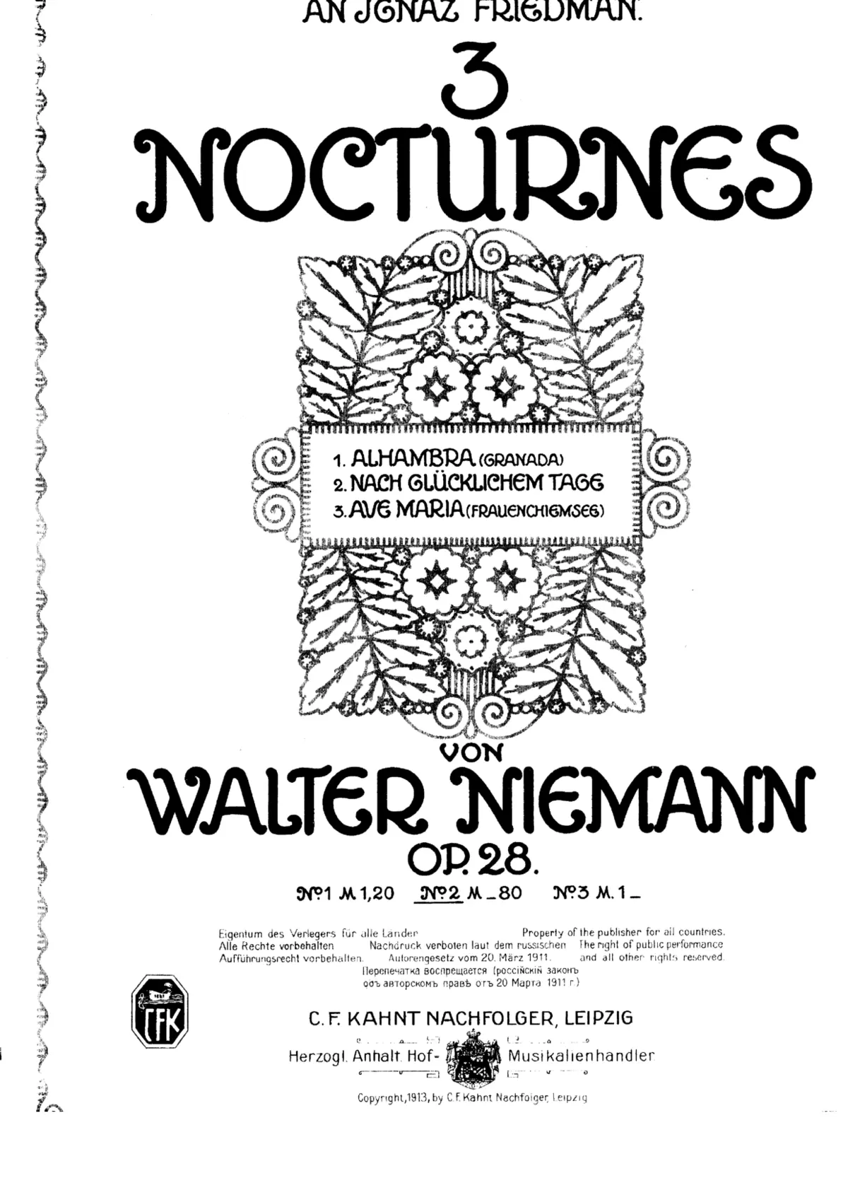 3 Nocturnes - Page 1