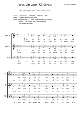 Jesus das zarte Kindelein