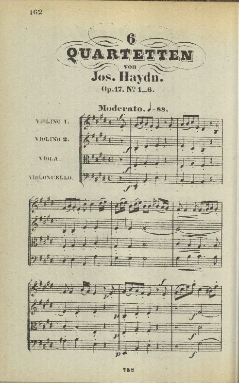 String Quartet in E major - Page 1