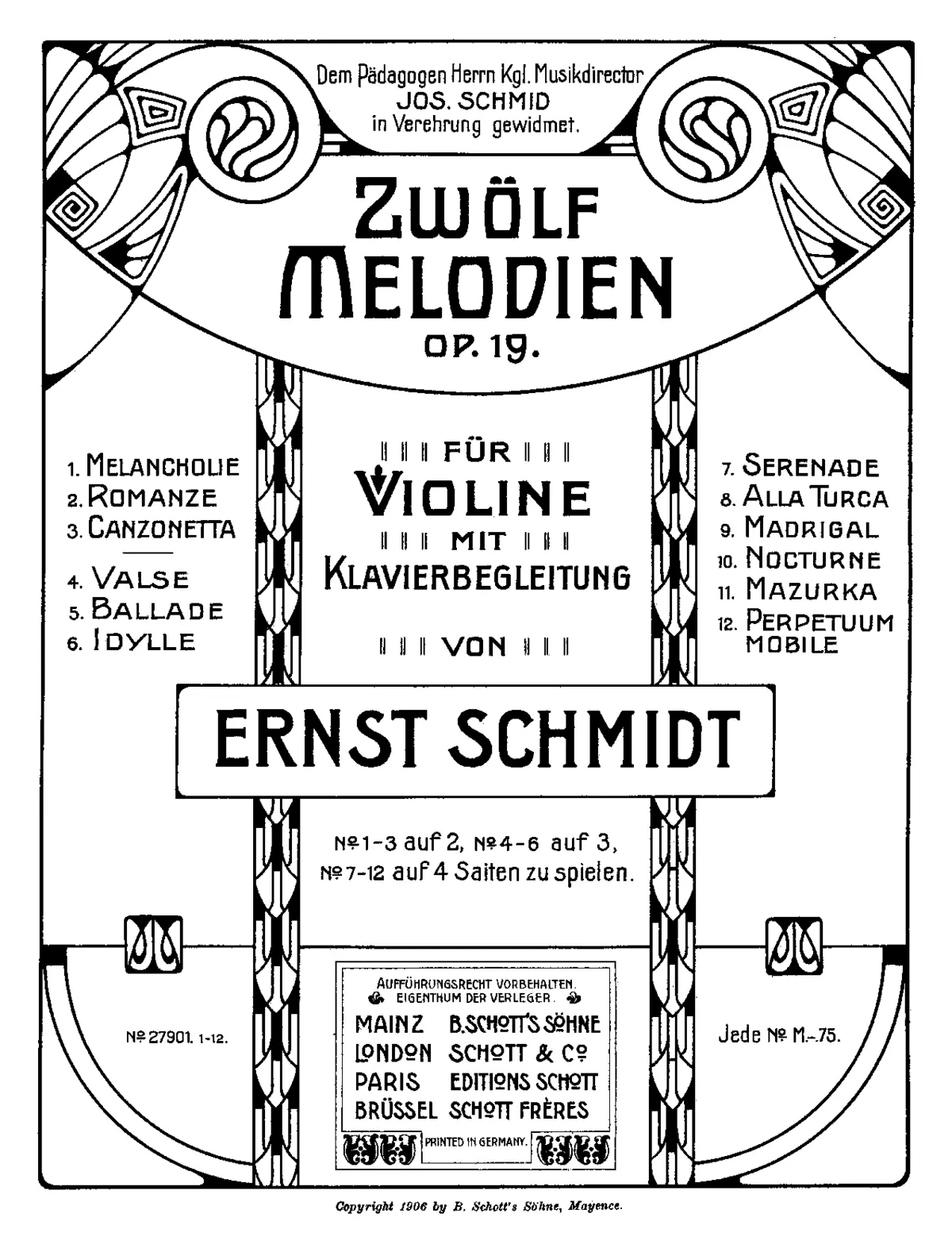 12 Melodien, Op.19 - Page 1
