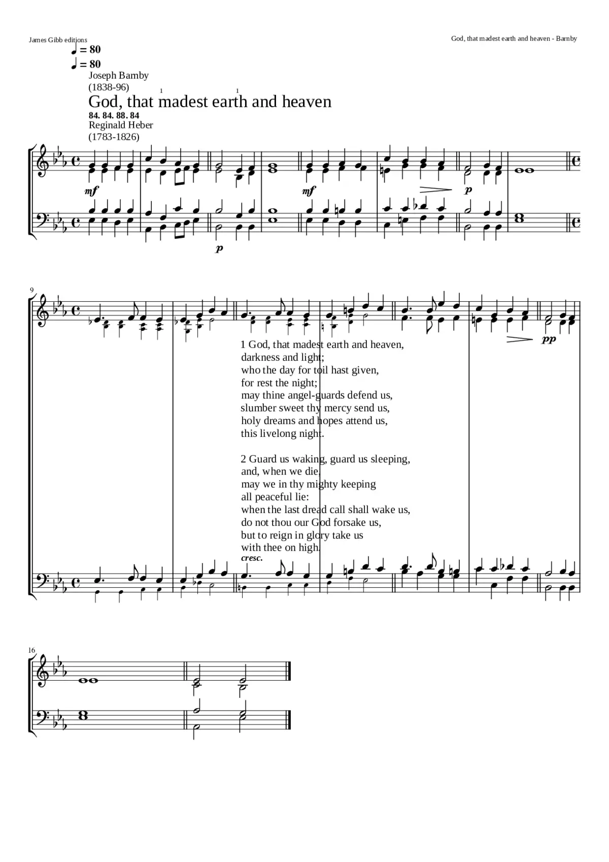 God that madest earth and heaven - Page 1