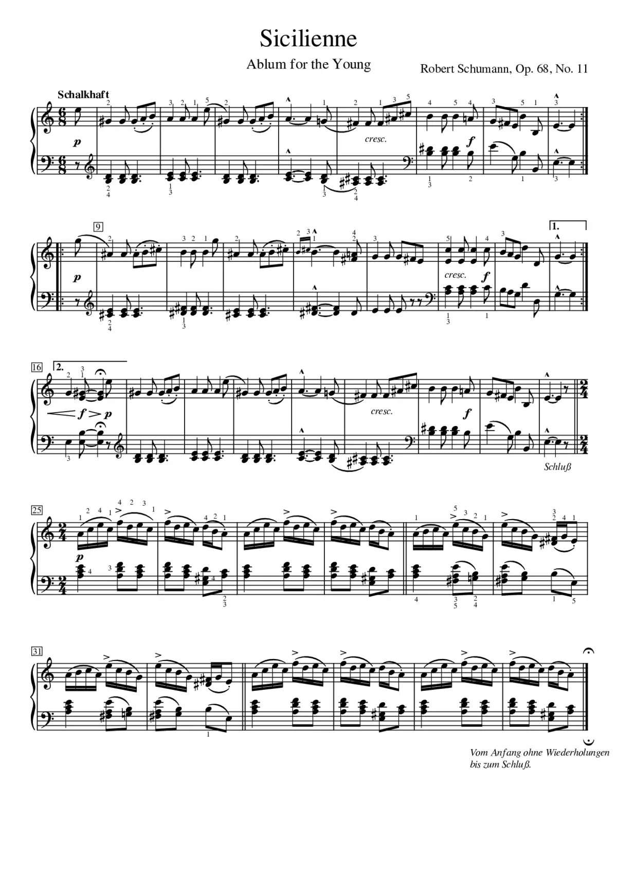 Album für die Jugend Op.68 - Page 1