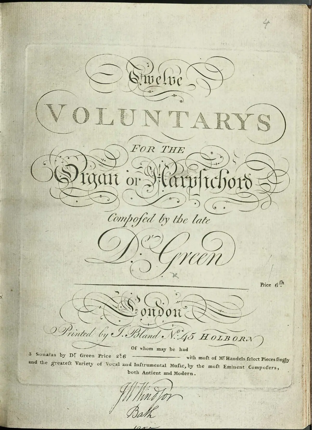 Twelve Voluntarys for the Organ or Harpsichord - Page 1