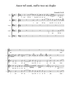 Amor tu'l senti, ond'io teco mi doglio
