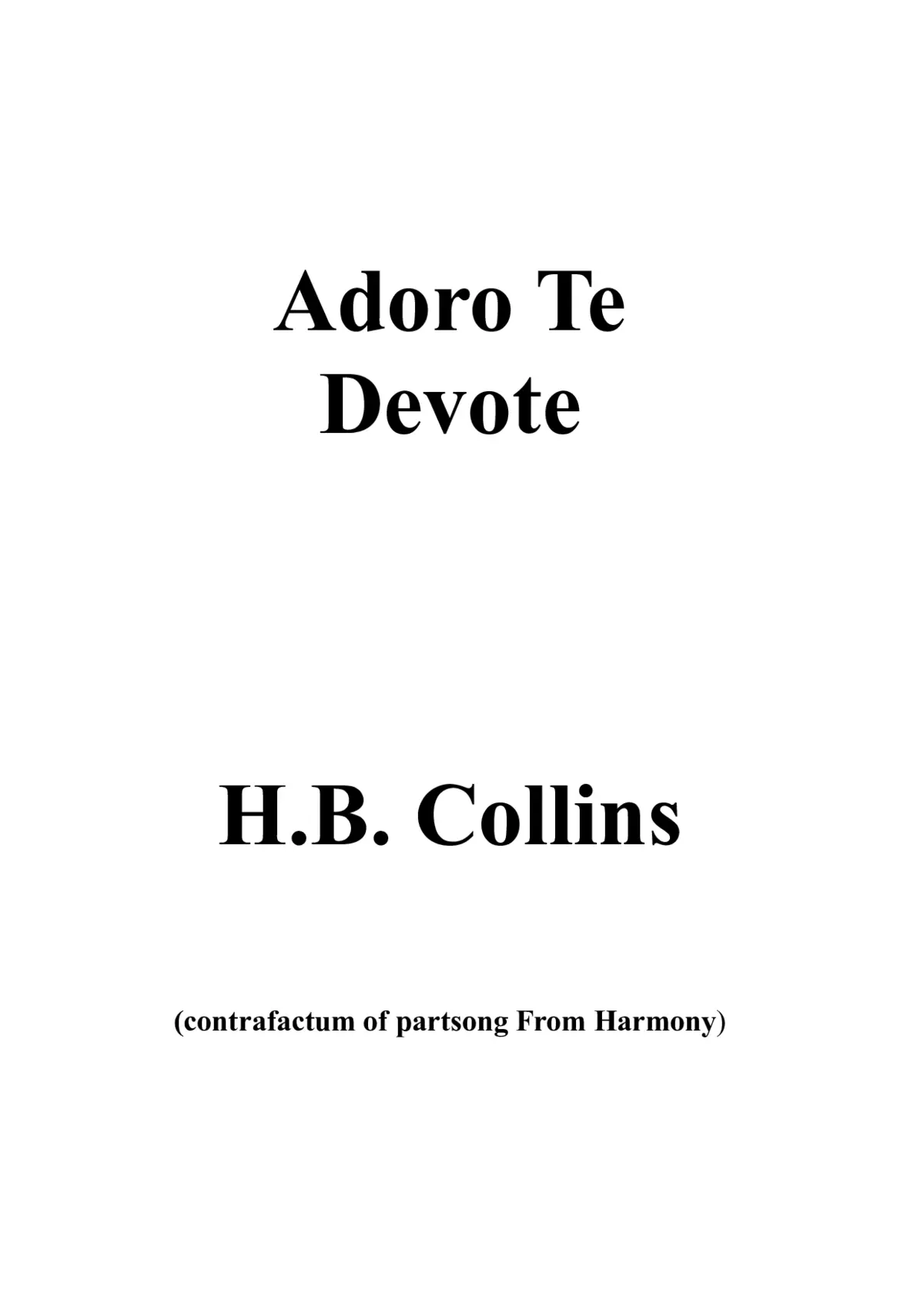 Adoro te devote - Page 1