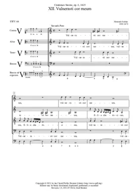 Vulnerasti cor meum, SWV 64