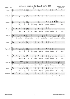 Siehe, es erschien der Engel des Herren, SWV 403