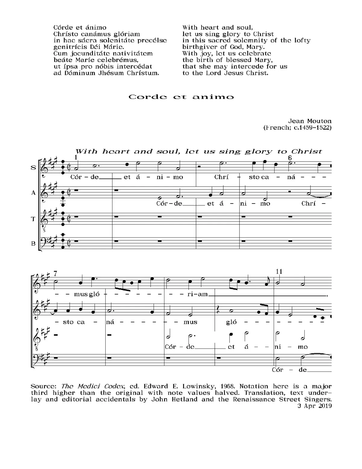 Corde et animo - Page 1