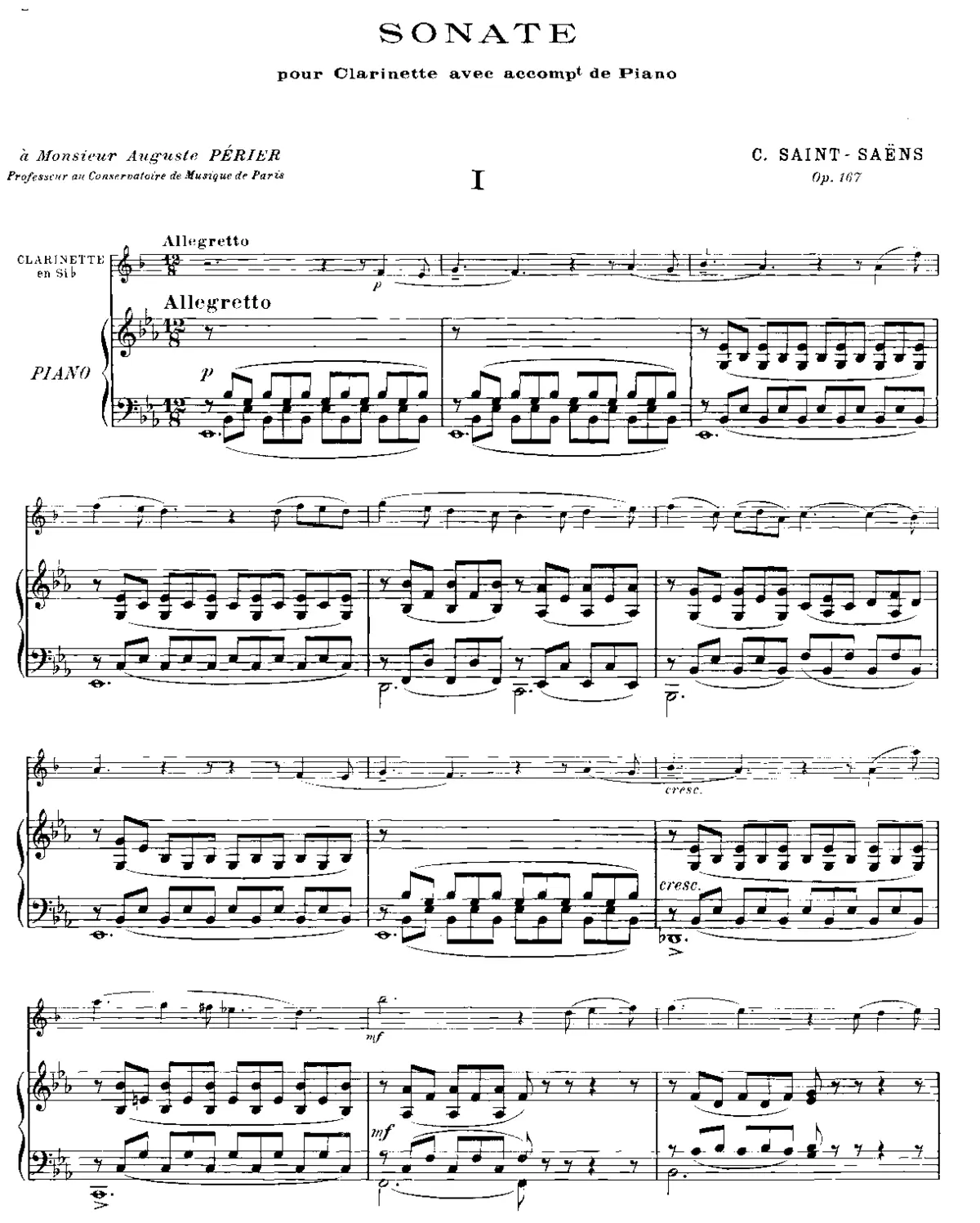 Sonata for Clarinet and Piano - Page 1