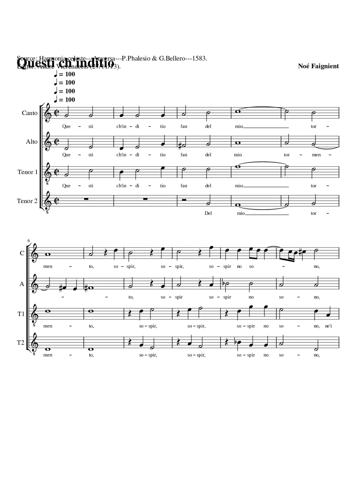 Questo ch'inditio - Page 1