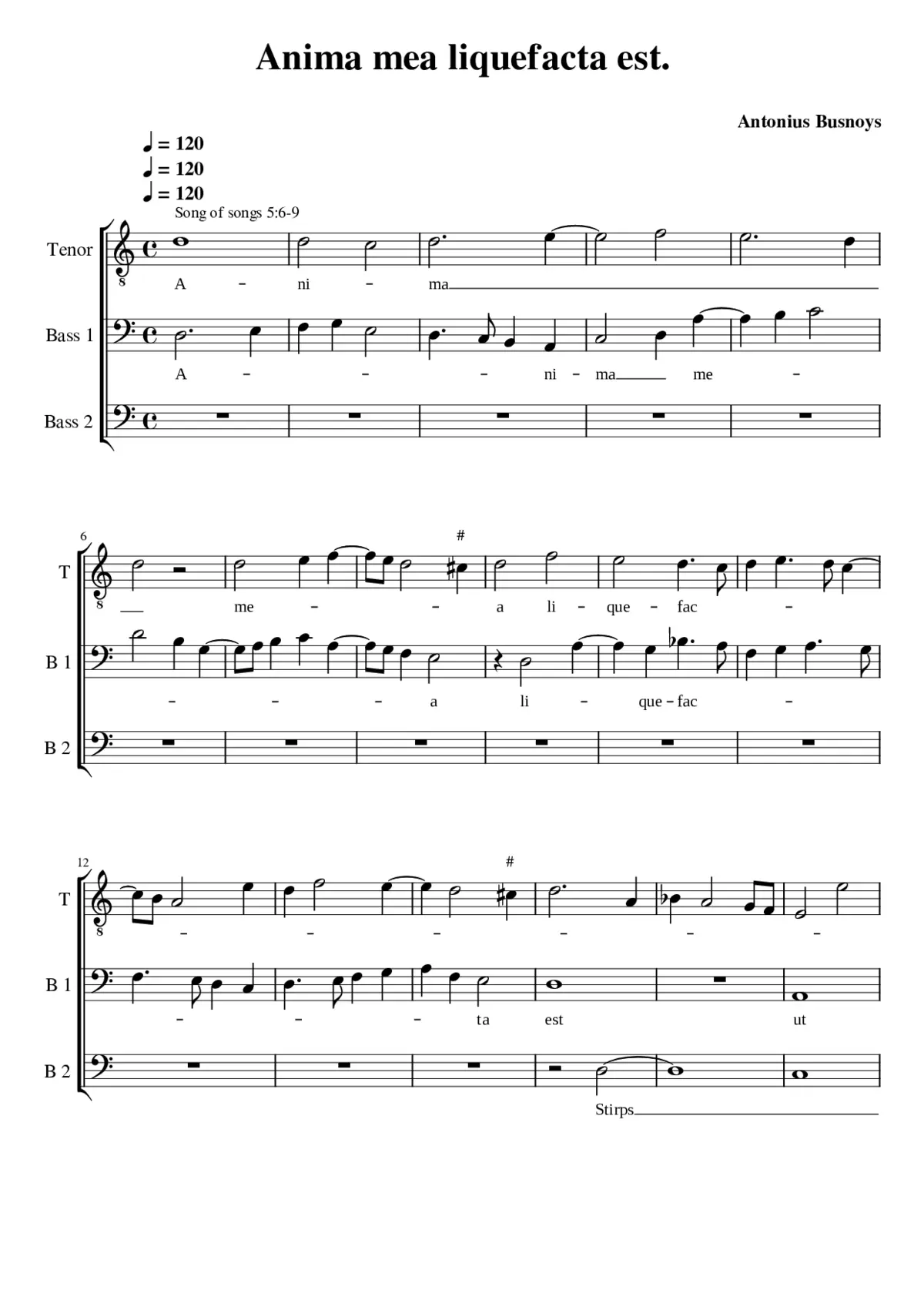 Anima mea liquefacta est - Page 1