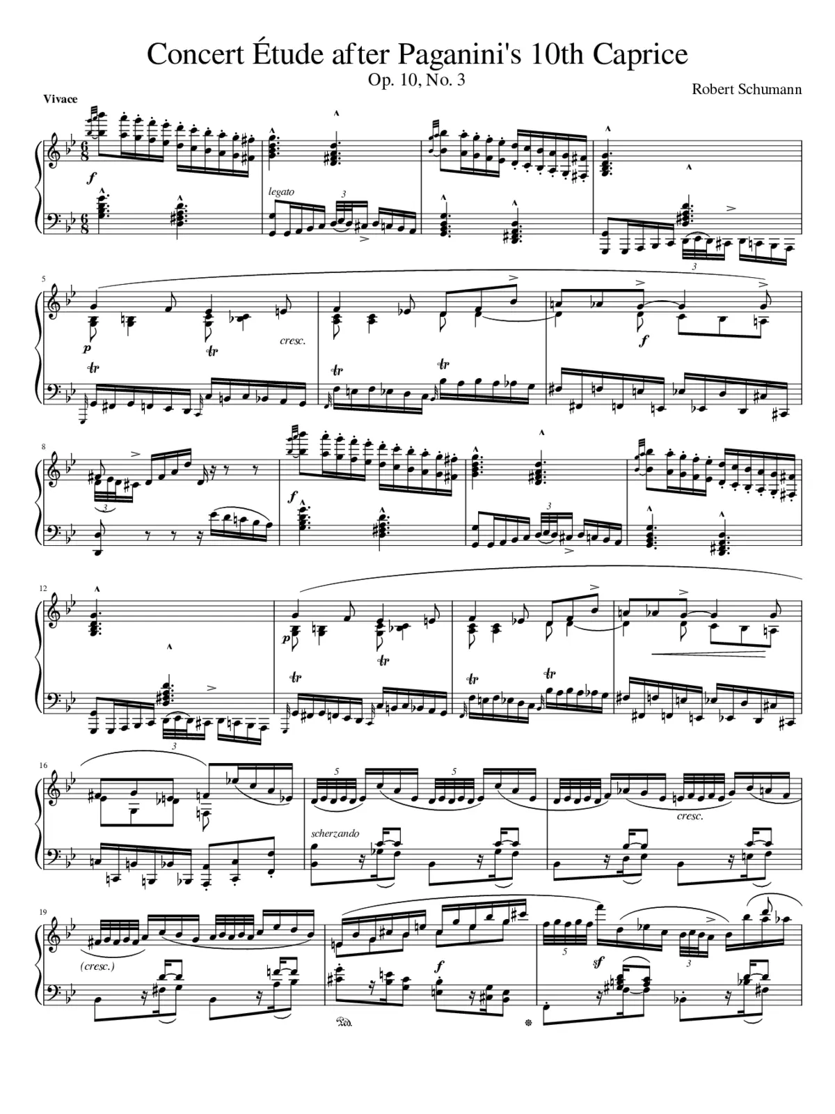 6 Concert Etudes after Paganini Caprices Op.10 - Page 1