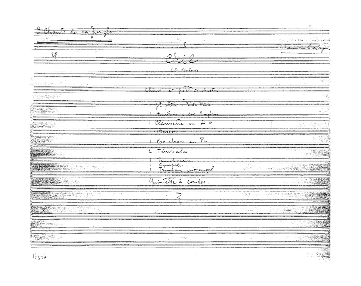 3 Chants de la Jungle - Page 1
