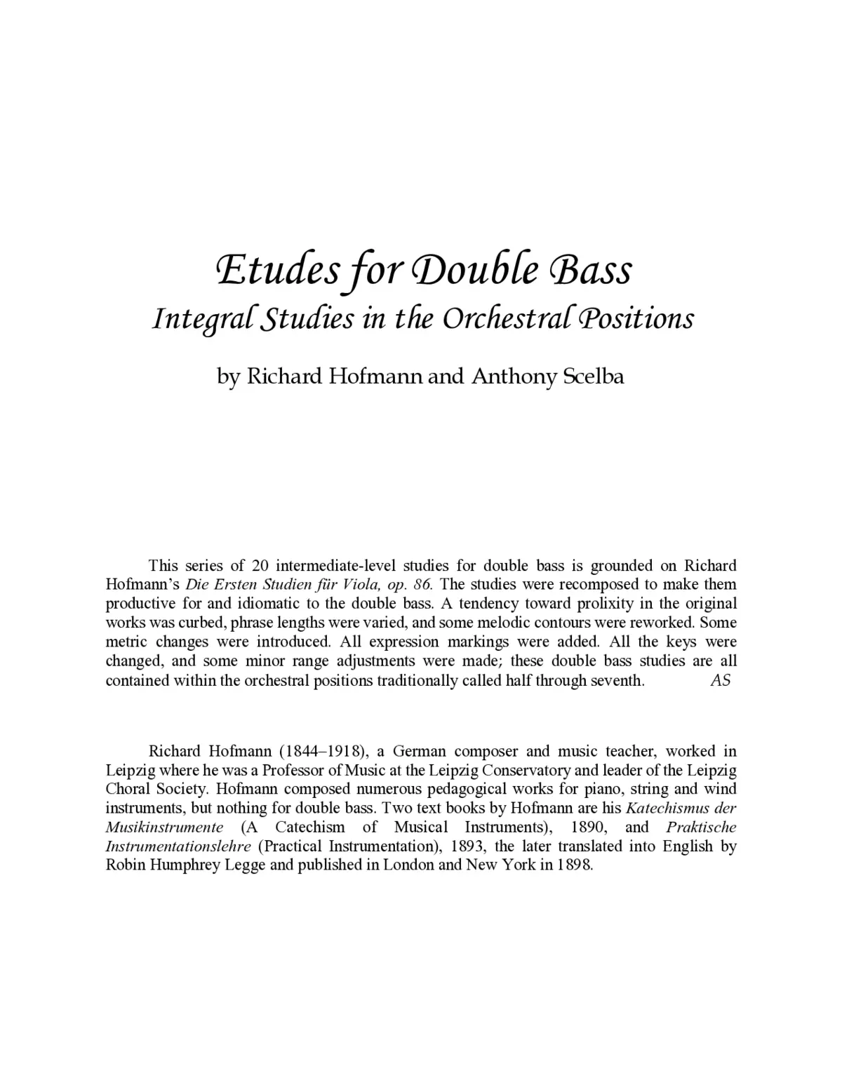 20 Etudes for Double Bass - Page 1