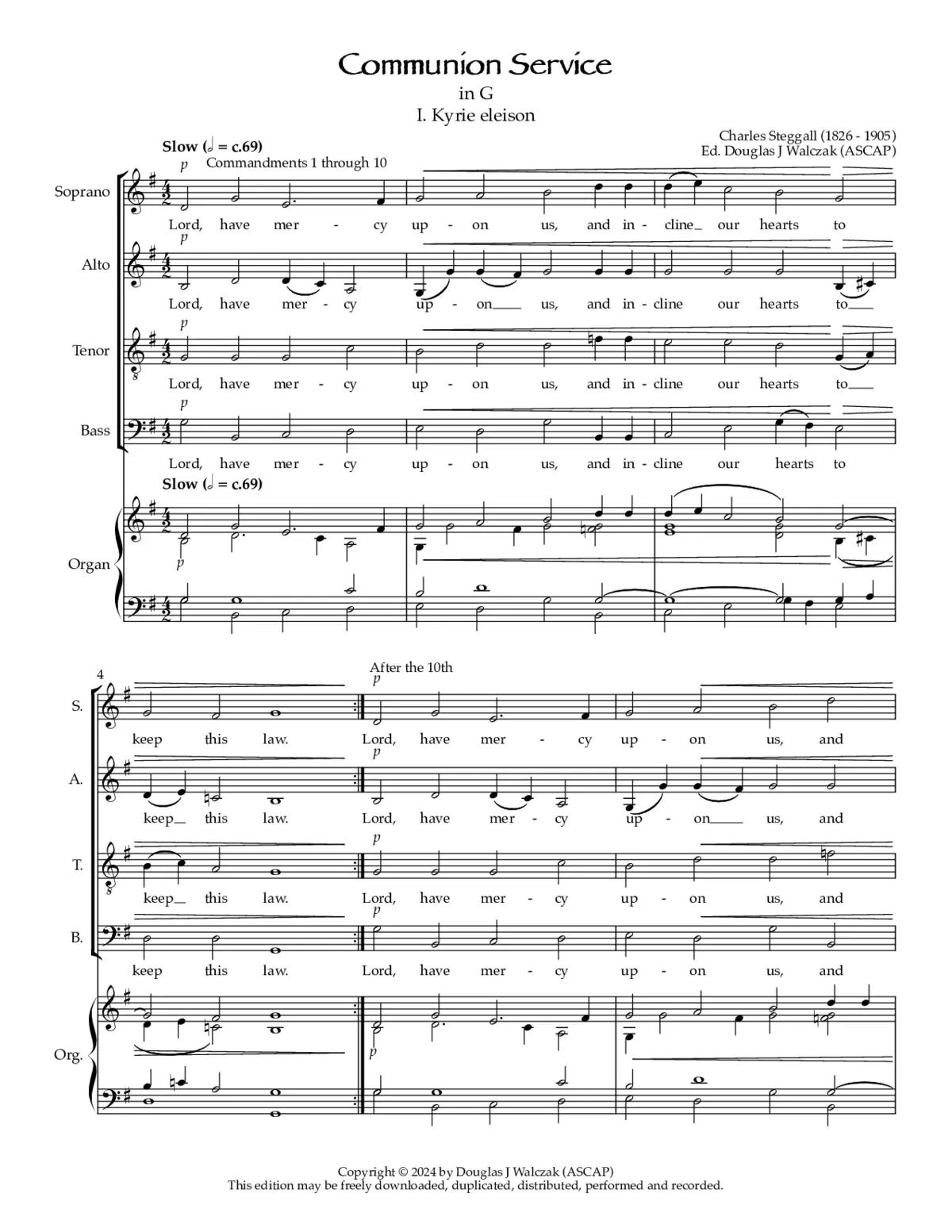 Communion Service in G - Page 1