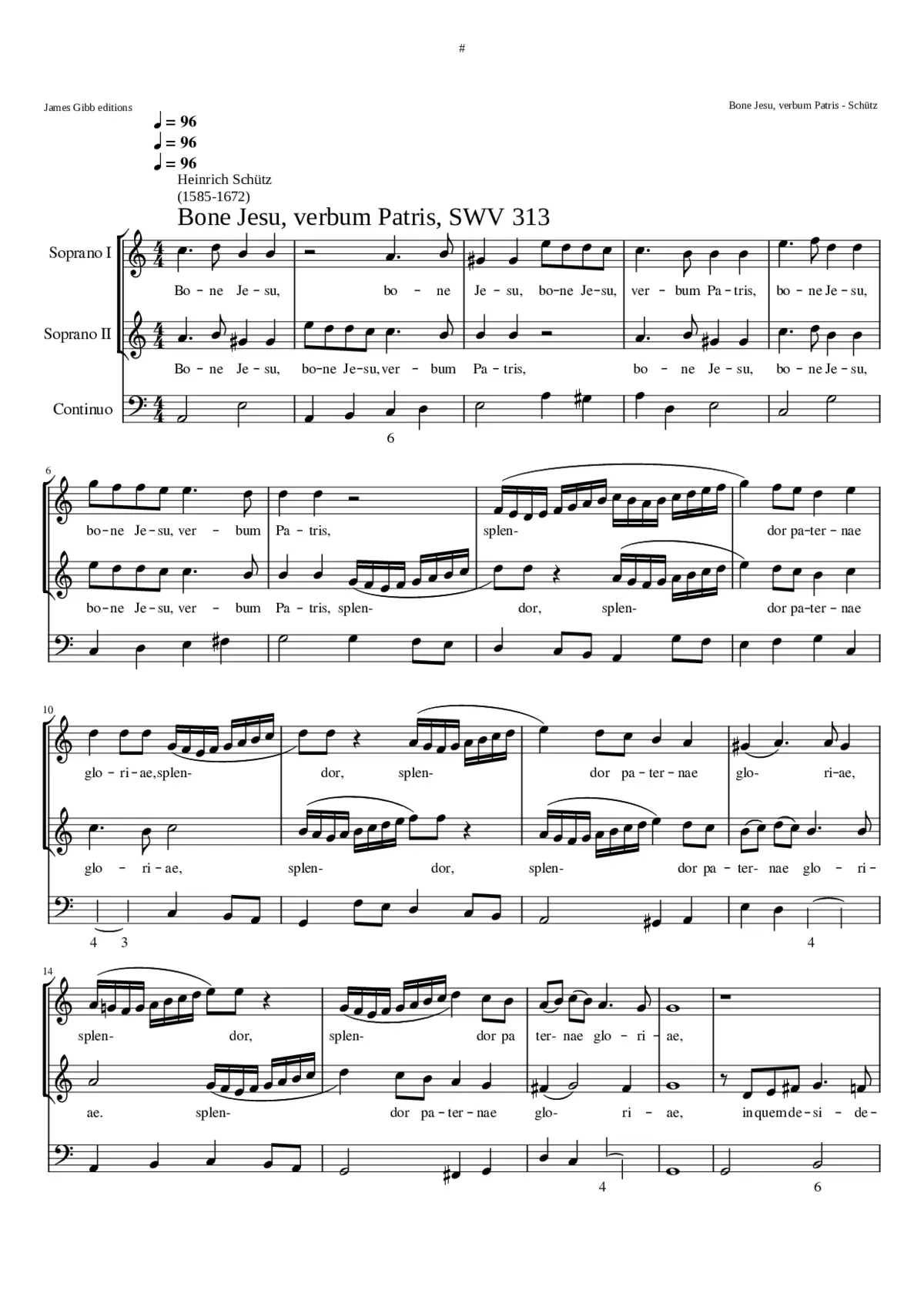 Bone Jesu verbum Patris SWV 313 - Page 1