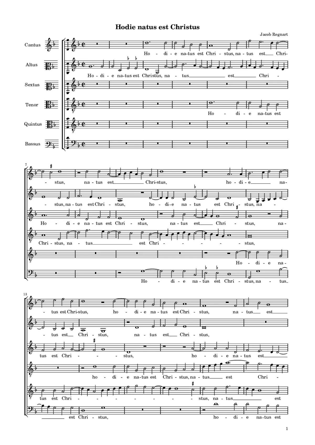 Hodie natus est Christus - Page 1