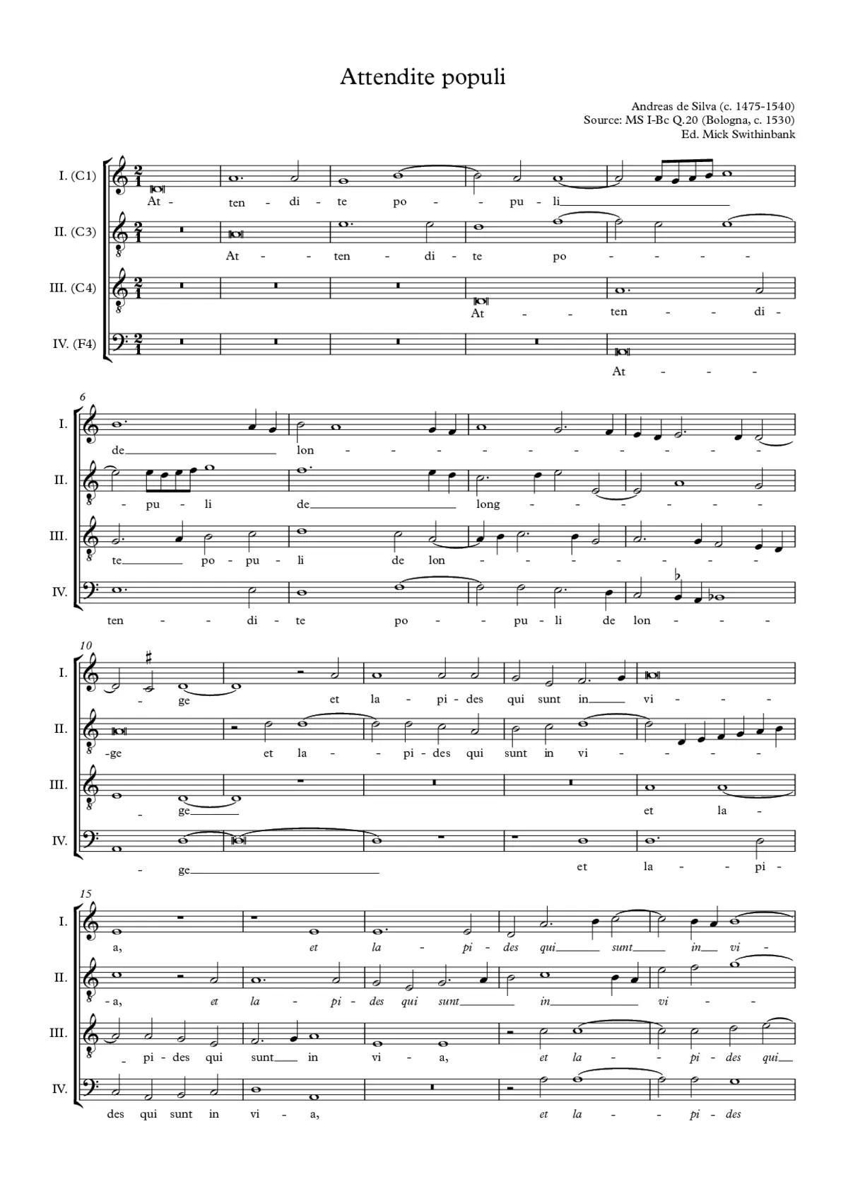Attendite populi - Page 1