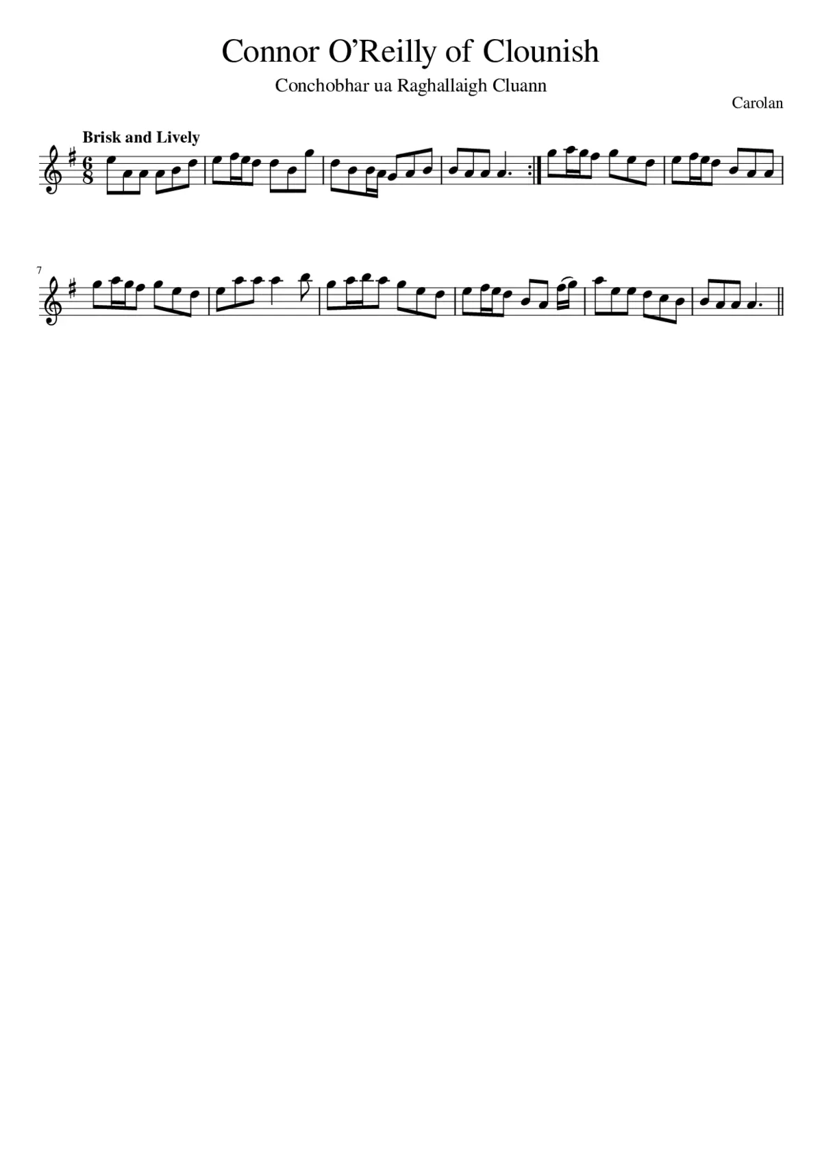 Connor OReilly of Clounish - Page 1