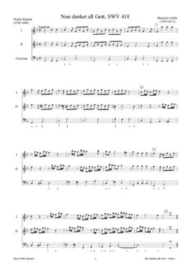 Nun danket alle Gott, SWV 418