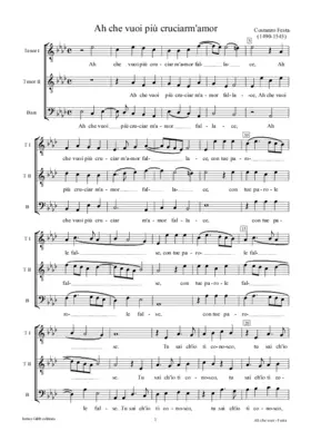 Ah che vuoi più cruciar m'amor