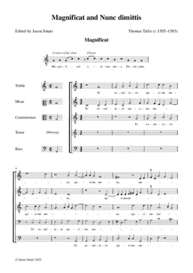 Magnificat and Nunc dimittis in Latin