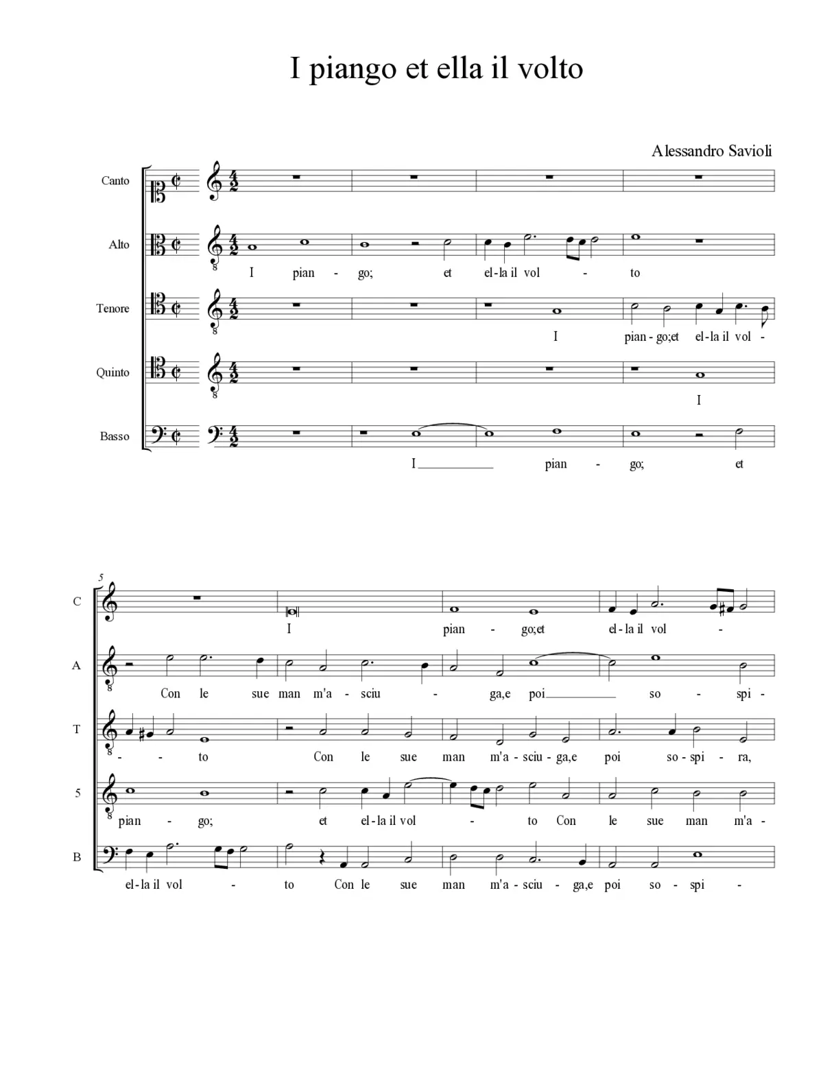 I piango et ella il volto - Page 1